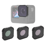 فلتر عدسة CPL+ND8+ND16 من سلسلة JSR KB لكاميرات GoPro HERO13 Black /12 Black /11 Black /10 Black /9 Black، 3 في 1
