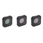 فلتر عدسة CPL+ND8+ND16 من سلسلة JSR KB لكاميرات GoPro HERO13 Black /12 Black /11 Black /10 Black /9 Black، 3 في 1