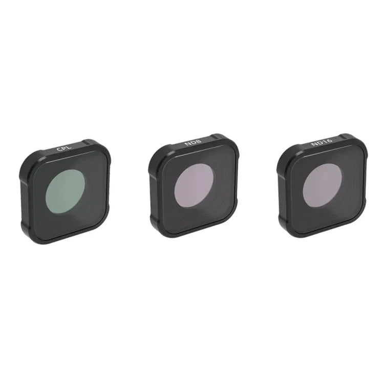 فلتر عدسة CPL+ND8+ND16 من سلسلة JSR KB لكاميرات GoPro HERO13 Black /12 Black /11 Black /10 Black /9 Black، 3 في 1