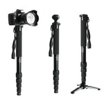 حامل أحادي من الألمنيوم محمول للسفر في الهواء الطلق لكاميرات DSLR من BEXIN MAS285، MAS285