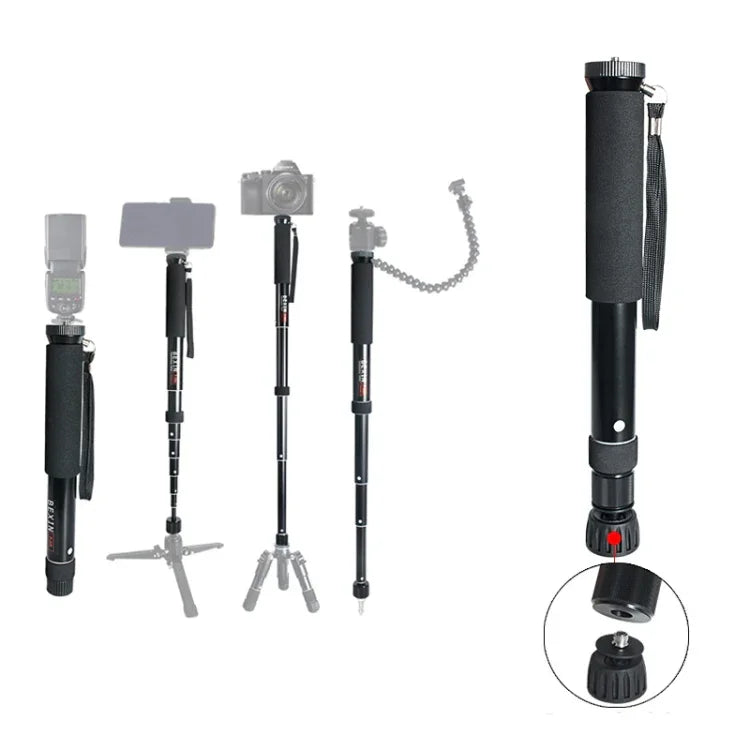 حامل أحادي من سبائك الألمنيوم لكاميرا DSLR محمولة للسفر في الهواء الطلق BEXIN P308B، P308B