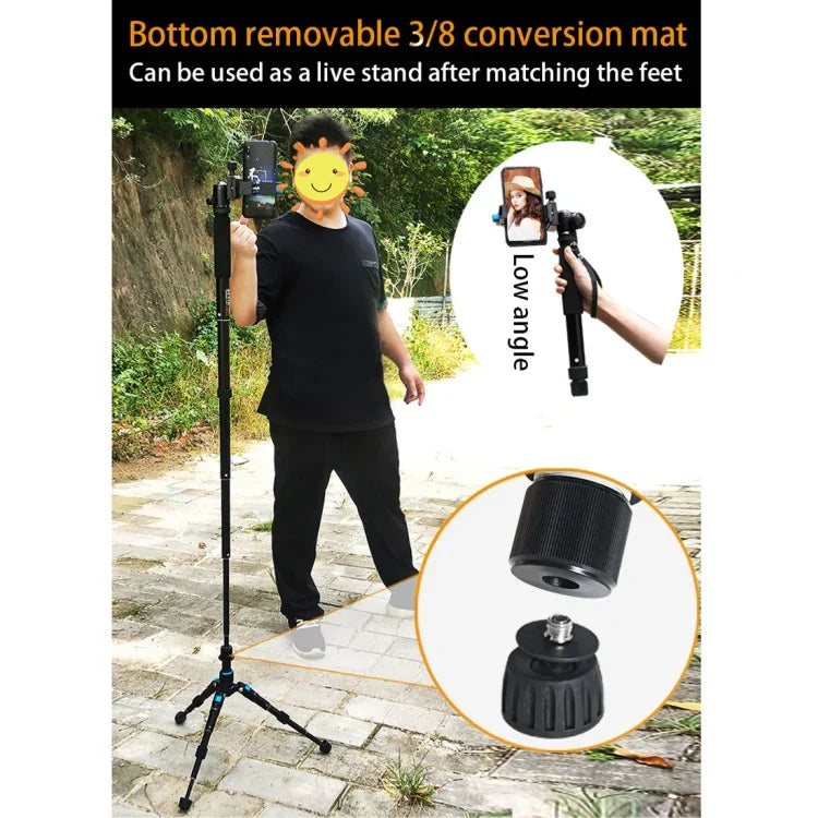 حامل أحادي من سبائك الألمنيوم لكاميرا DSLR محمولة للسفر في الهواء الطلق BEXIN P308B، P308B