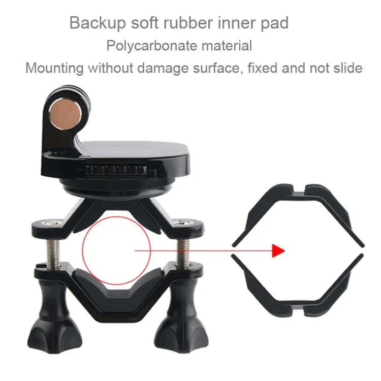 حامل مقبض دراجة هوائية ودراجة نارية لتركيب كاميرات الحركة GoPro، Insta360، DJI وغيرها، GP433