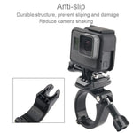 حامل تثبيت كبير الحجم لمقبض دراجة هوائية ودراجة نارية لتركيب كاميرات الحركة GoPro، Insta360، DJI وغيرها، GP434