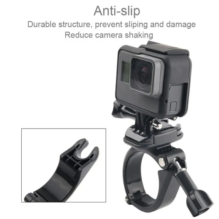 حامل تثبيت كبير الحجم لمقبض دراجة هوائية ودراجة نارية لتركيب كاميرات الحركة GoPro، Insta360، DJI وغيرها، GP434