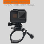 حامل تثبيت كبير الحجم لمقبض دراجة هوائية ودراجة نارية لتركيب كاميرات الحركة GoPro، Insta360، DJI وغيرها، GP434