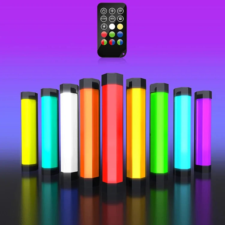 مصباح فيديو LED ملون RGB من LUXCeO مع تطبيق تحكم، درجة حرارة لون قابلة للتعديل، مقاوم للماء، ضوء تعبئة يدوي مع جهاز تحكم عن بُعد، P200 RGB