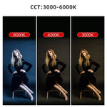 مصباح فيديو LED ملون RGB من LUXCeO مع تطبيق تحكم، درجة حرارة لون قابلة للتعديل، مقاوم للماء، ضوء تعبئة يدوي مع جهاز تحكم عن بُعد، P200 RGB