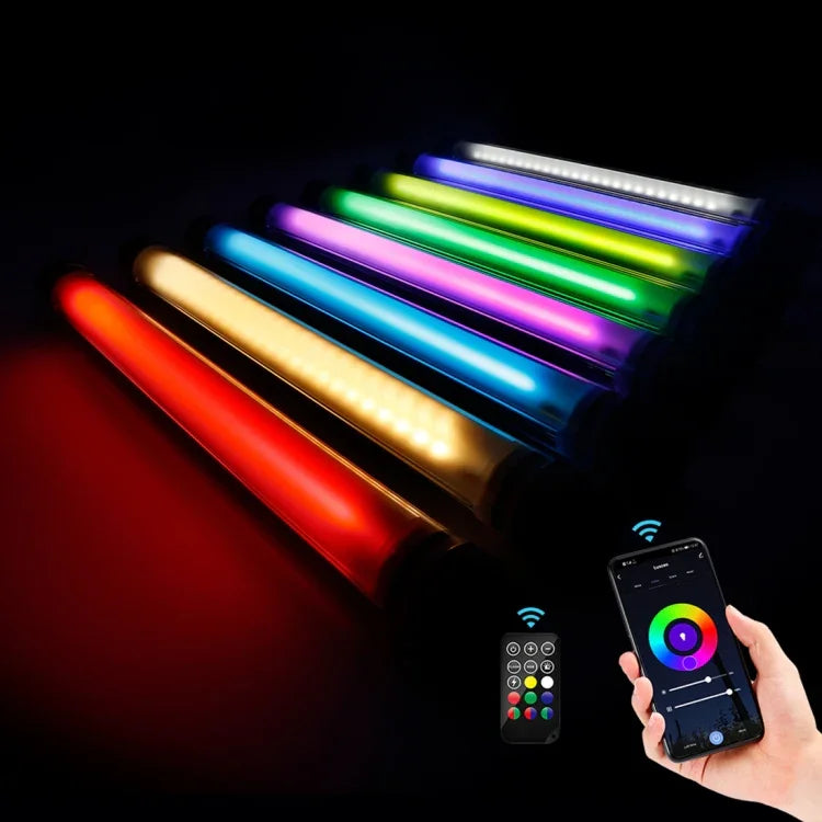 مصباح فيديو LED ملون احترافي LUXCeO P7RGB مع تطبيق تحكم، درجة حرارة لون قابلة للتعديل، مقاوم للماء، ضوء تعبئة يدوي مع جهاز تحكم عن بُعد، P7RGB Pro