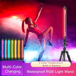مصباح فيديو LED ملون احترافي LUXCeO P7RGB مع تطبيق تحكم، درجة حرارة لون قابلة للتعديل، مقاوم للماء، ضوء تعبئة يدوي مع جهاز تحكم عن بُعد، P7RGB Pro