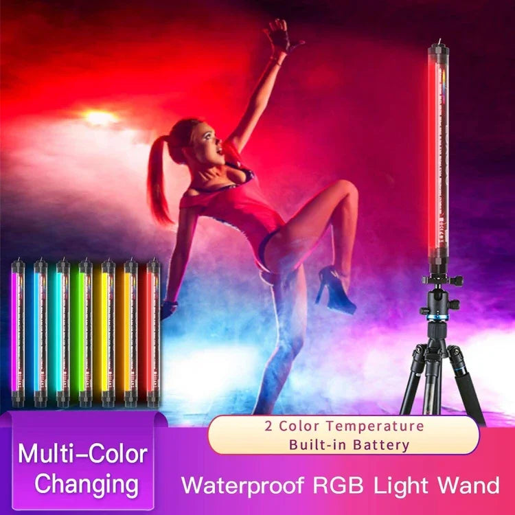 مصباح فيديو LED ملون احترافي LUXCeO P7RGB مع تطبيق تحكم، درجة حرارة لون قابلة للتعديل، مقاوم للماء، ضوء تعبئة يدوي مع جهاز تحكم عن بُعد، P7RGB Pro