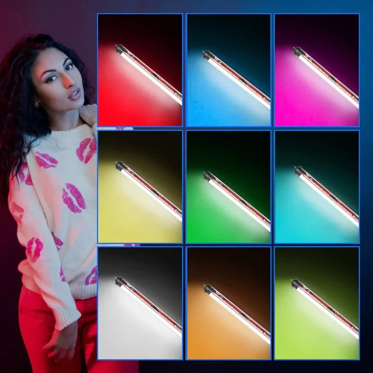 مصباح فيديو LED ملون احترافي LUXCeO P7RGB مع تطبيق تحكم، درجة حرارة لون قابلة للتعديل، مقاوم للماء، ضوء تعبئة يدوي مع جهاز تحكم عن بُعد، P7RGB Pro