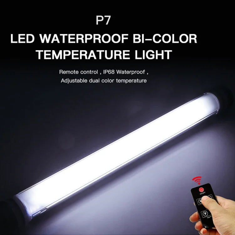 مصباح فيديو LED LUXCeO P7 بدرجة حرارة لون مزدوجة، مقاوم للماء، ضوء تعبئة يدوي مع جهاز تحكم عن بُعد، P7