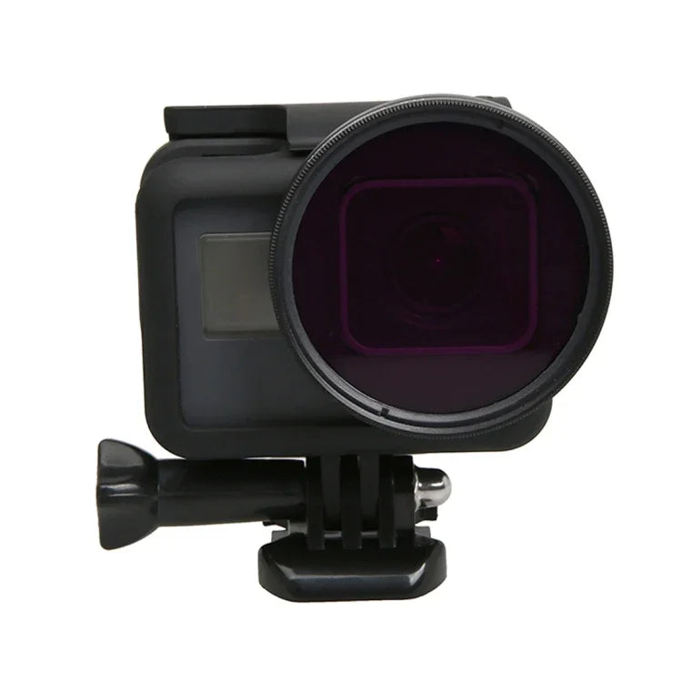 مجموعة فلاتر عدسة 52مم (CPL + UV + ND8 + ND2 + Star 8 + أحمر + أصفر + FLD / بنفسجي) وحلقة محول غطاء حماية مقاوم للماء لجهاز GoPro HERO5 كاميرا رياضية احترافية، 10 في 1
