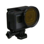 مجموعة فلاتر عدسة 52مم (CPL + UV + ND8 + ND2 + Star 8 + أحمر + أصفر + FLD / بنفسجي) وحلقة محول غطاء حماية مقاوم للماء لجهاز GoPro HERO5 كاميرا رياضية احترافية، 10 في 1