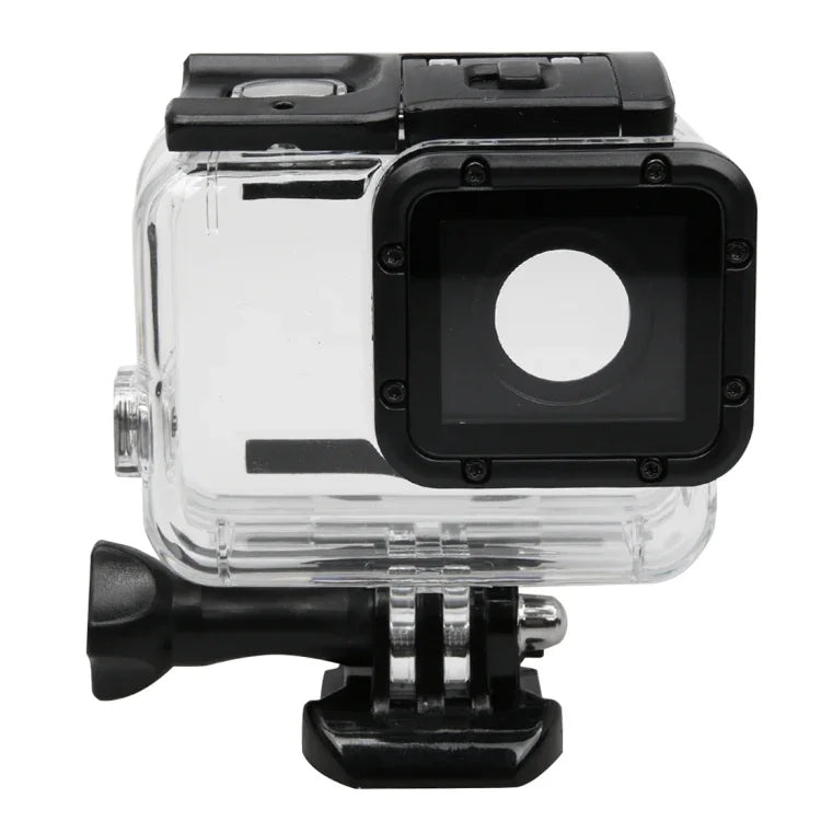 غطاء حماية هيكل هيكل عظمي لكاميرا GoPro HERO5 مع مشبك قاعدة أساسية وبرغي رصاصي، يحتاج لفك العدسة، مع مشبك قاعدة أساسية