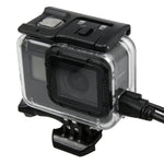 غطاء حماية هيكل هيكل عظمي لكاميرا GoPro HERO5 مع مشبك قاعدة أساسية وبرغي رصاصي، يحتاج لفك العدسة، مع مشبك قاعدة أساسية
