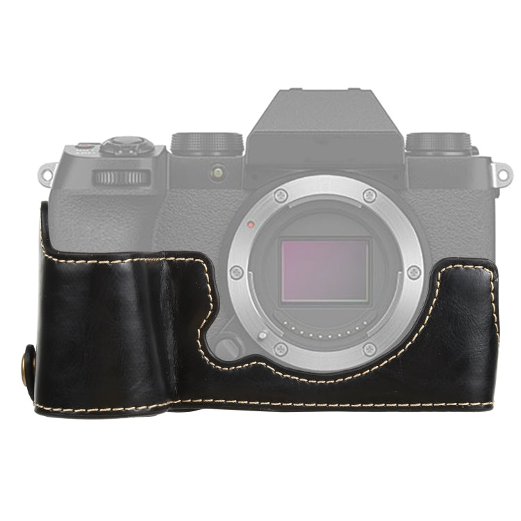 قاعدة نصف غطاء كاميرا من جلد PU بخيط 1/4 بوصة لكاميرا FUJIFILM X-S10، لكاميرا FUJIFILM X-S10