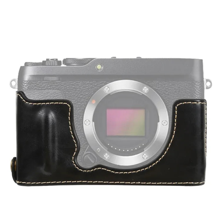 قاعدة نصف غطاء كاميرا من جلد PU بخيط 1/4 بوصة لـ FUJIFILM XE4، لـ FUJIFILM XE4