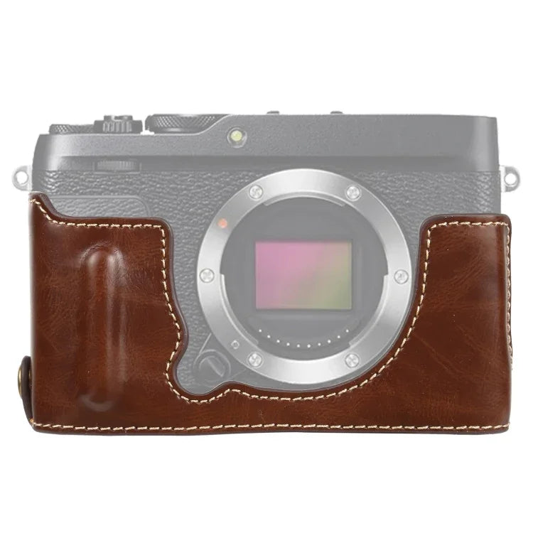 قاعدة نصف غطاء كاميرا من جلد PU بخيط 1/4 بوصة لـ FUJIFILM XE4، لـ FUJIFILM XE4