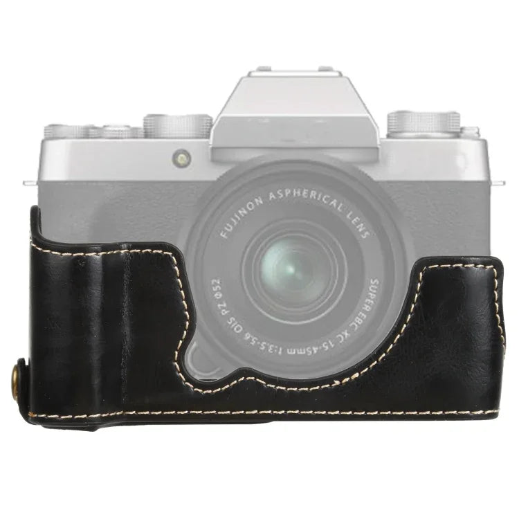 قاعدة نصف غطاء كاميرا من جلد PU بخيط 1/4 بوصة لـ FUJIFILM XT200، لـ FUJIFILM XT200