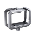 قفص حماية بإطار معدني مع قاعدة حذاء بارد مزدوج فضي رمادي من RUIGPRO لكاميرات GoPro HERO10 Black / HERO9 Black
