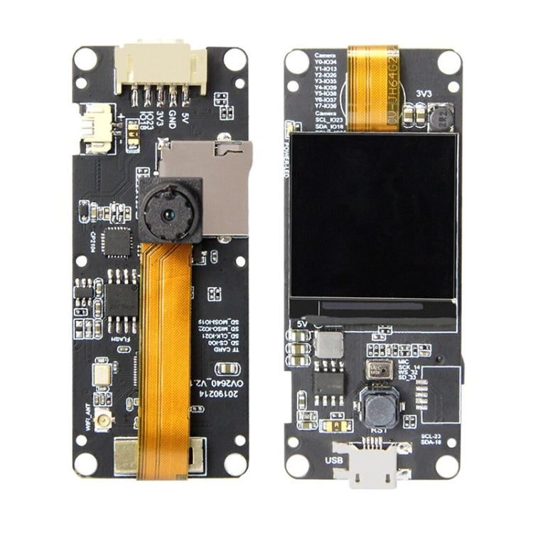 وحدة كاميرا عدسة مفردة قياسية ممتدة TTGO OV2640 لكاميرا T-Camera Plus ESP32-DOWDQ6 8MB SPRAM، عدسة مفردة قياسية ممتدة