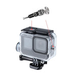 غطاء واقي مقاوم للماء مع مشبك وشاسيه أساسي وشحن حتى 30 متر لكاميرا GoPro HERO10 Black / HERO9 Black، لـ GoPro HERO9 Black / الشحن