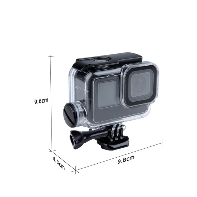 غطاء واقي مقاوم للماء مع مشبك وشاسيه أساسي وشحن حتى 30 متر لكاميرا GoPro HERO10 Black / HERO9 Black، لـ GoPro HERO9 Black / الشحن