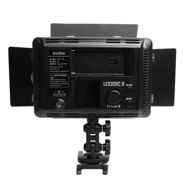ضوء تصوير LED قابل للتعتيم Godox LED308C II 308LEDs 860LUX احترافي للتدوين الفيديو والتصوير لفيديوهات Canon / Nikon DSLR