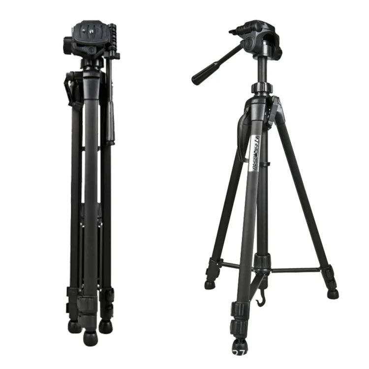حامل ترايبود من الألمنيوم بثلاثة أقسام قابل للطي للبث المباشر، WeiFeng WT-3560