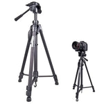 حامل ترايبود من الألمنيوم بثلاثة أقسام قابل للطي للبث المباشر، WeiFeng WT-3560