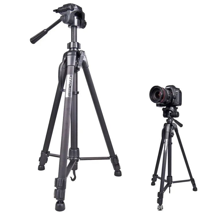 حامل ترايبود من الألمنيوم بثلاثة أقسام قابل للطي للبث المباشر، WeiFeng WT-3560
