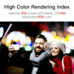مصباح فيديو LED ملون 8 ألوان LUXCeO Q508A مقاوم للماء مع تحكم عن بعد، Q508A
