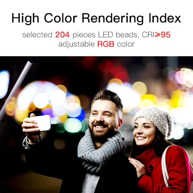 مصباح فيديو LED ملون 8 ألوان LUXCeO Q508A مقاوم للماء مع تحكم عن بعد، Q508A