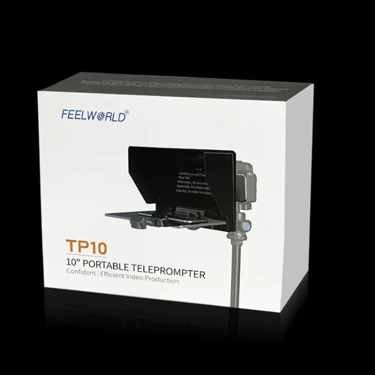 تليبرومبتر محمول قابل للطي 10 إنش FEELWORLD TP10 مع حلقة محول عدسة وتحكم عن بعد للهواتف الذكية / الأجهزة اللوحية أقل من 10 إنش، TP10