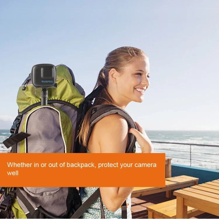 علبة حماية تخزين EVA صغيرة فائقة من RUIGPRO لكاميرات GoPro Hero11 Black / HERO10 Black / HERO9 Black / HERO8 Black /7 /6 /5، لـ GoPro HERO7 /6 /5