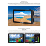 شاشة مراقبة ميدانية DSLR بقياس 5.5 بوصة FEELWORLD LUT5 فائقة السطوع 3000 نت تعمل باللمس، LUT5