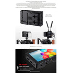 شاشة مراقبة ميدانية DSLR بقياس 5.5 بوصة FEELWORLD LUT5 فائقة السطوع 3000 نت تعمل باللمس، LUT5