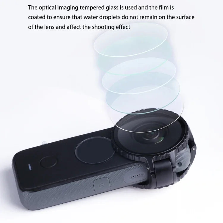 غطاء زجاجي واقي لحماية العدسة لكاميرا Insta360 One X2، لكاميرا Insta360 One X2
