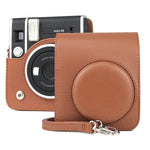 حافظة كاميرا جلدية PU عتيقة كاملة الجسم مع حزام لكاميرا FUJIFILM instax mini 40، لـ FUJIFILM instax mini 40