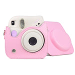 حافظة كاميرا جلدية PU عتيقة كاملة الجسم مع حزام لكاميرا FUJIFILM instax mini 7+، لـ FUJIFILM instax mini 7+
