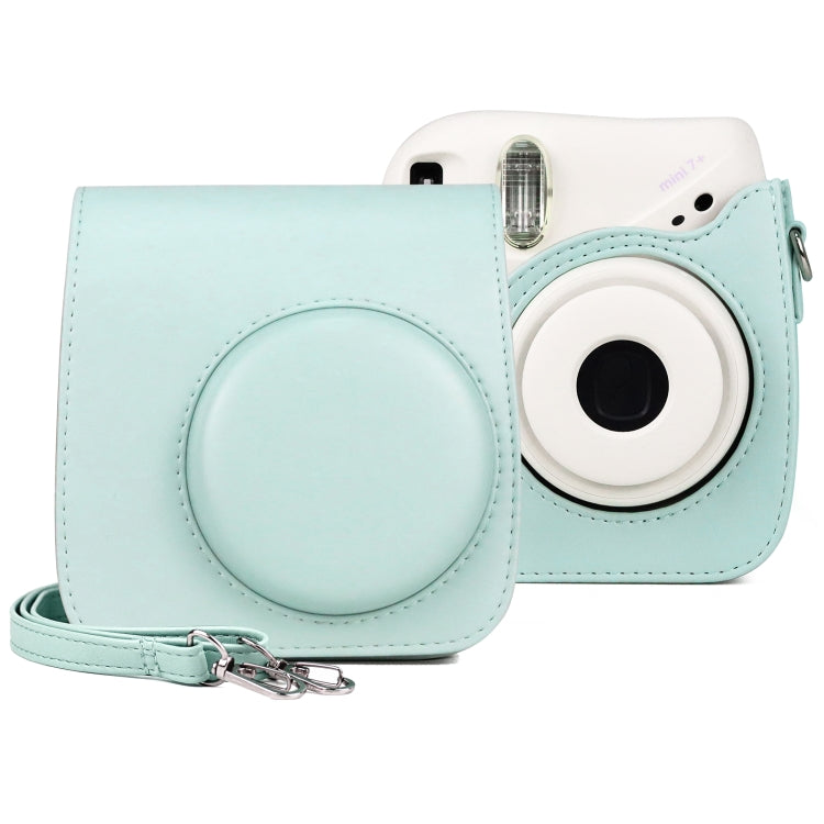 حافظة كاميرا جلدية PU عتيقة كاملة الجسم مع حزام لكاميرا FUJIFILM instax mini 7+، لـ FUJIFILM instax mini 7+