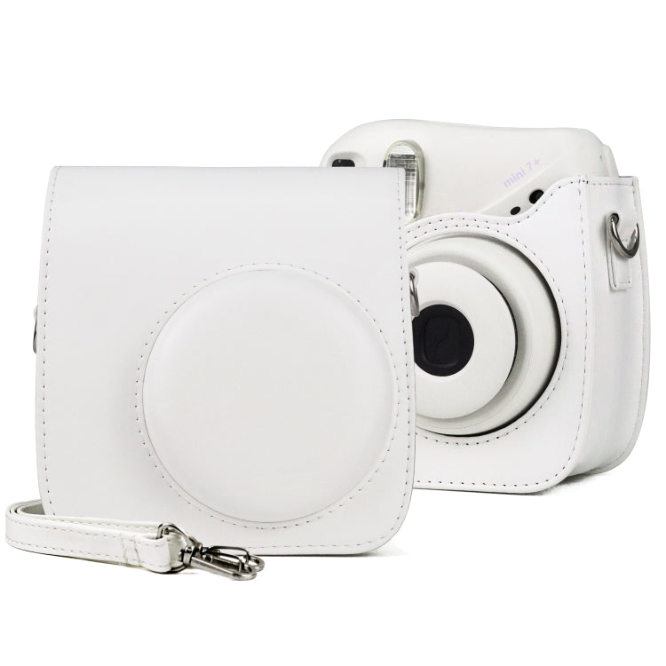 حافظة كاميرا جلدية PU عتيقة كاملة الجسم مع حزام لكاميرا FUJIFILM instax mini 7+، لـ FUJIFILM instax mini 7+