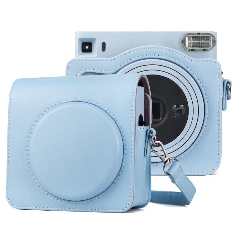 حافظة كاميرا جلدية PU كاملة الجسم مع حزام لكاميرا FUJIFILM instax Square SQ1