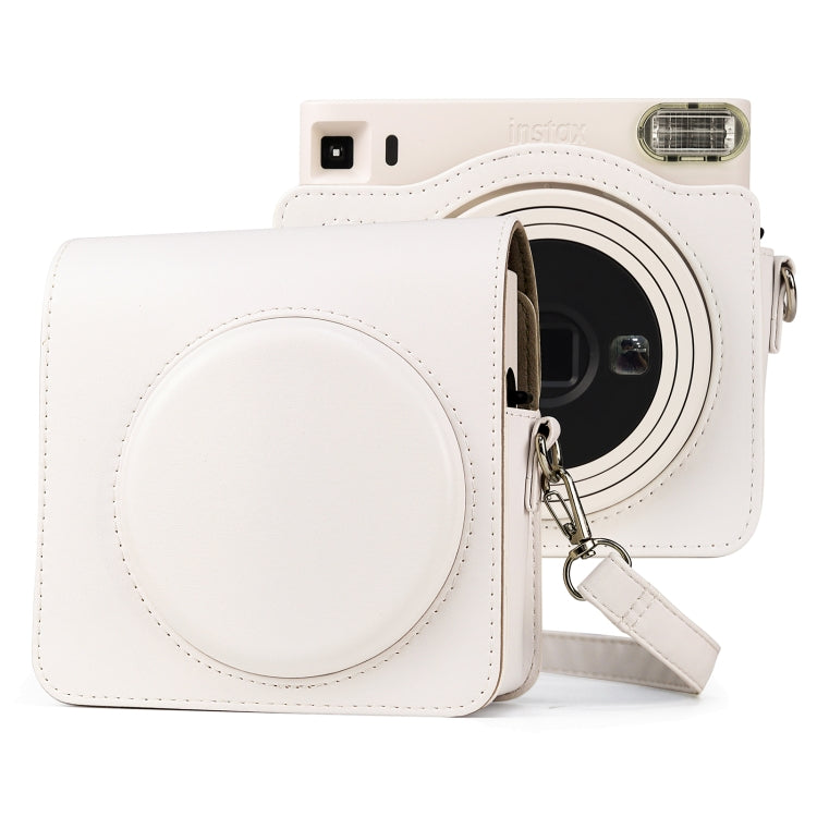 حافظة كاميرا جلدية PU كاملة الجسم مع حزام لكاميرا FUJIFILM instax Square SQ1