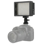 HD-160 ضوء فيديو LED أبيض على الكاميرا لإضاءة التصوير، ضوء تعبئة لكاميرات كانون، نيكون، DSLR مع 3 صفائح فلتر، HD-160