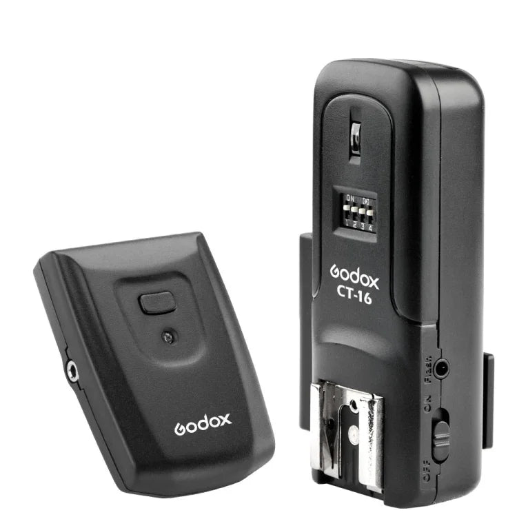 مجموعة جهاز إرسال واستقبال مشغل فلاش Godox CT-16