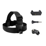 حزام تثبيت مرن قابل للتعديل مع مشبك هاتف وبرغي ومحول نوع S لكاميرات GoPro HERO10 Black / HERO9 Black / 8 / 7 / 6 / 5، Xiaoyi وغيرها من كاميرات الأكشن والهواتف الذكية