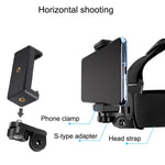 حزام تثبيت مرن قابل للتعديل مع مشبك هاتف وبرغي ومحول نوع S لكاميرات GoPro HERO10 Black / HERO9 Black / 8 / 7 / 6 / 5، Xiaoyi وغيرها من كاميرات الأكشن والهواتف الذكية
